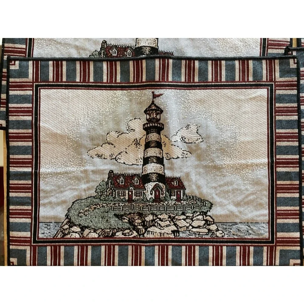 4 Nautical Lighthouse Beach house‎ cottage Table Placemats Sea